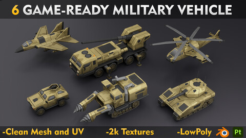 6 Game-Ready Military Vehicle (for RTS)