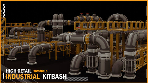 Futuristic & Industrial Kitbash Pack