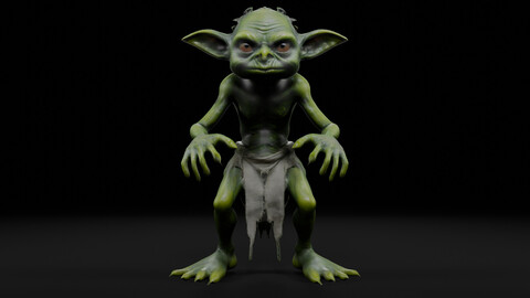 Swamp Goblin - Game Ready Low Poly Character Low-poly 3D model