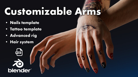 Customizable Realistic Female Arms