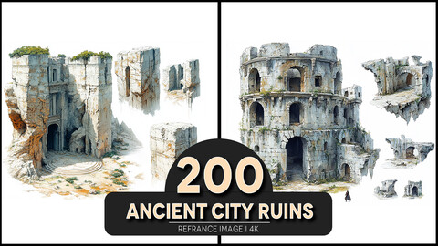 Ancient City Ruins 4K Reference/Concept Images