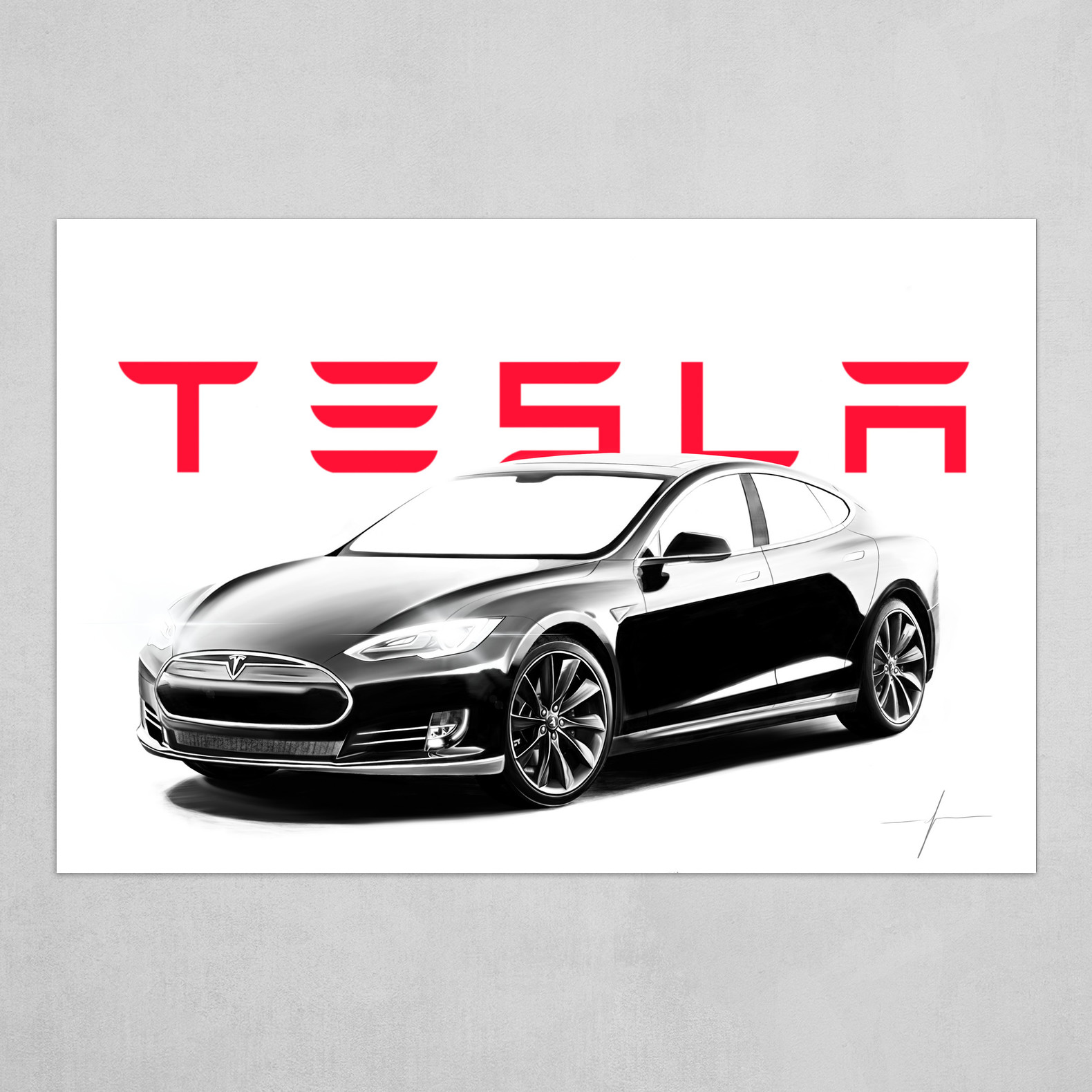 Grau - Tesla Model