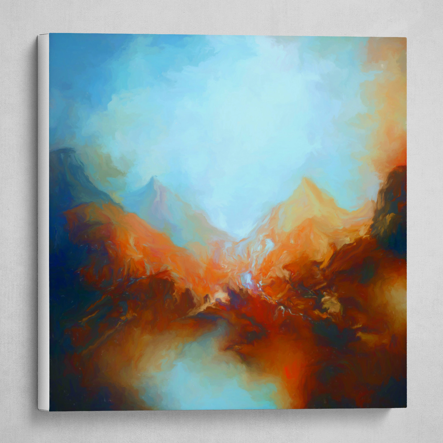 Artstation Ice Mountains Canvas Print