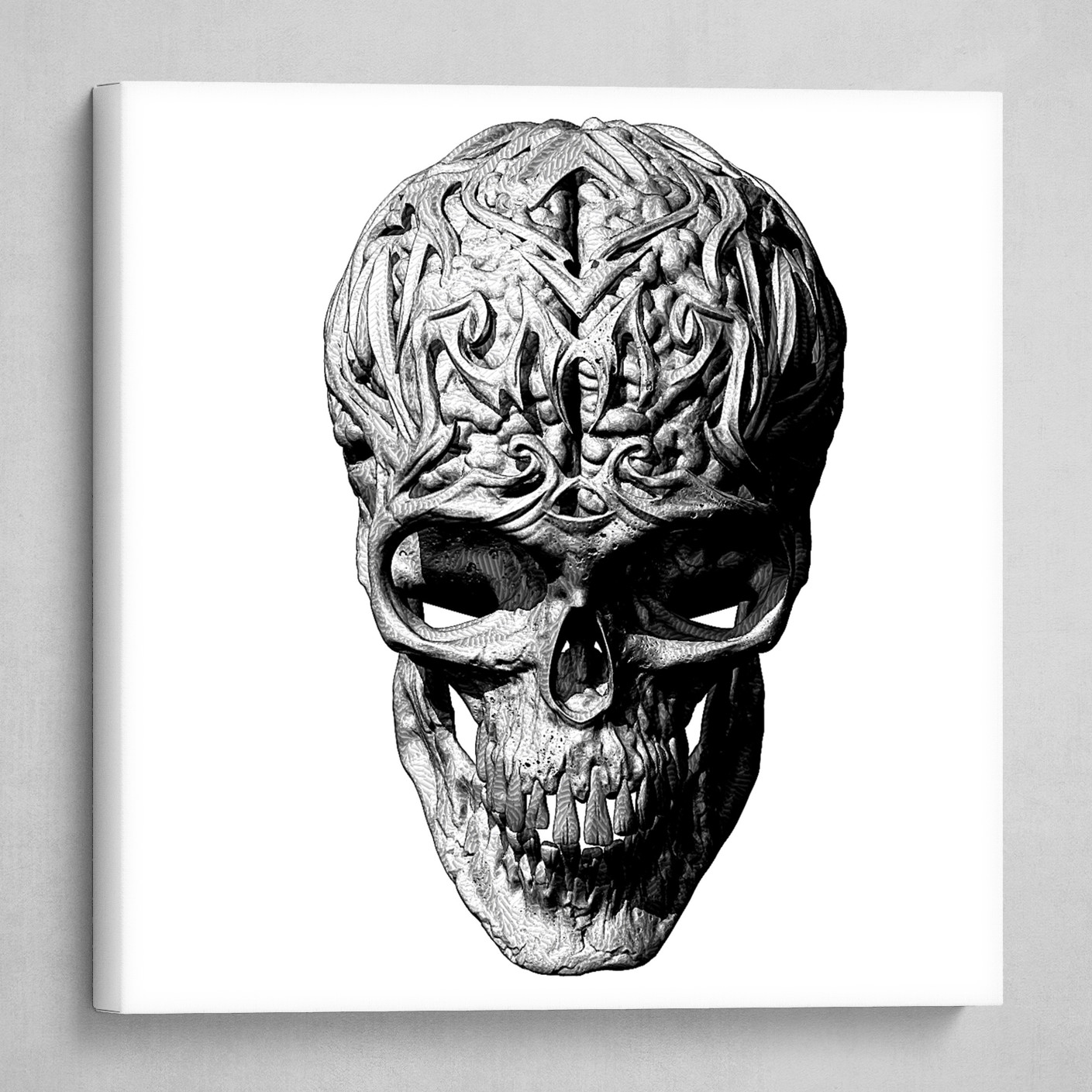 Skull with brain