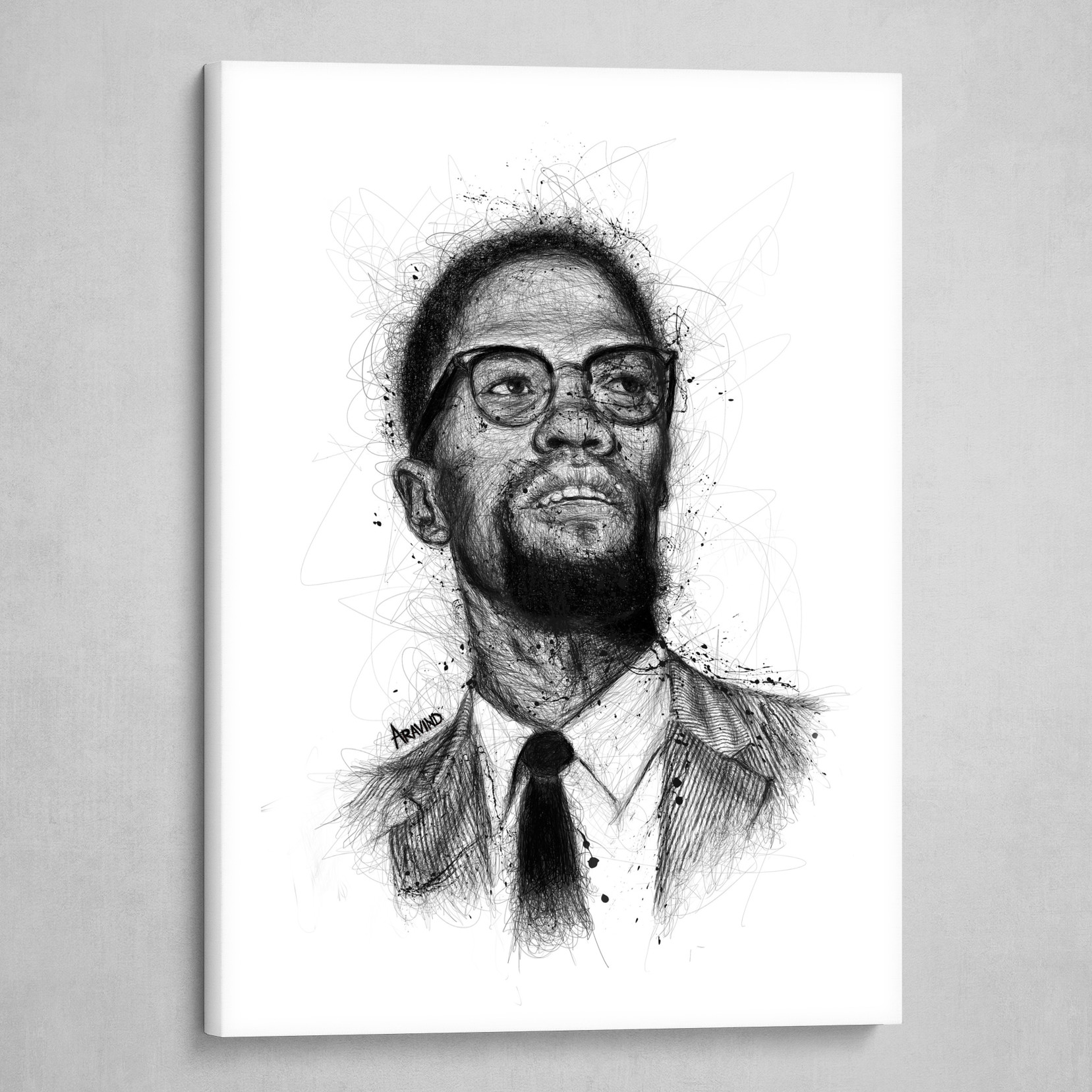 LOOKS AWESOME FRAMED BEAUTIFUL POSTER  PRINT MALCOLM X 