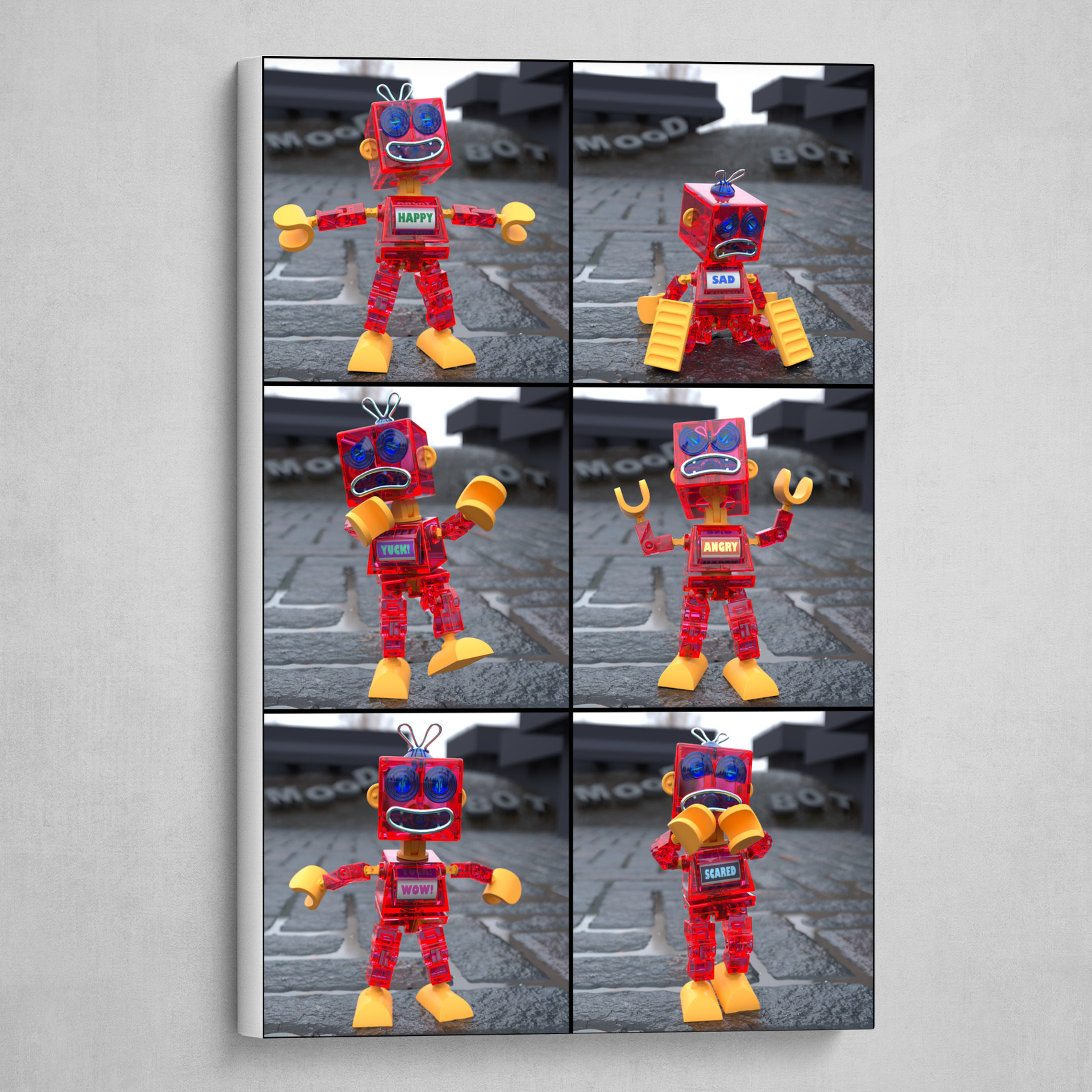 Six moods of a Toy Robot