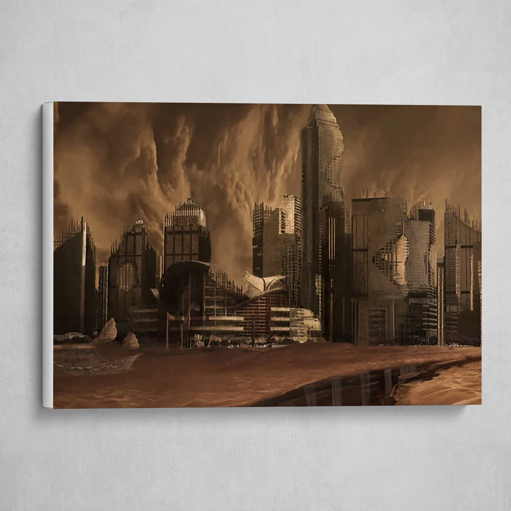 Artstation Matte Painting Hong Kong Canvas Print