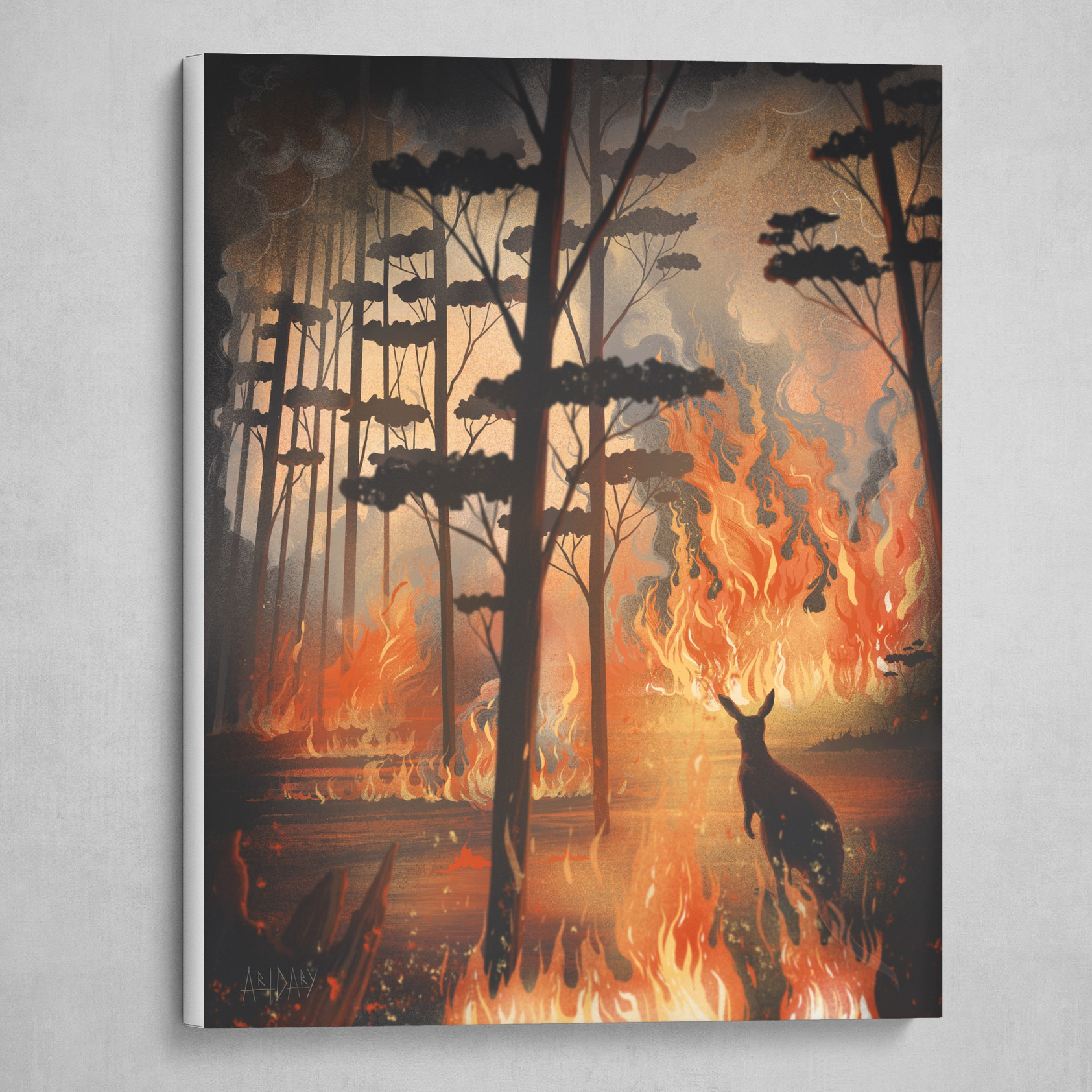Рисунок на тему пожар в лесу