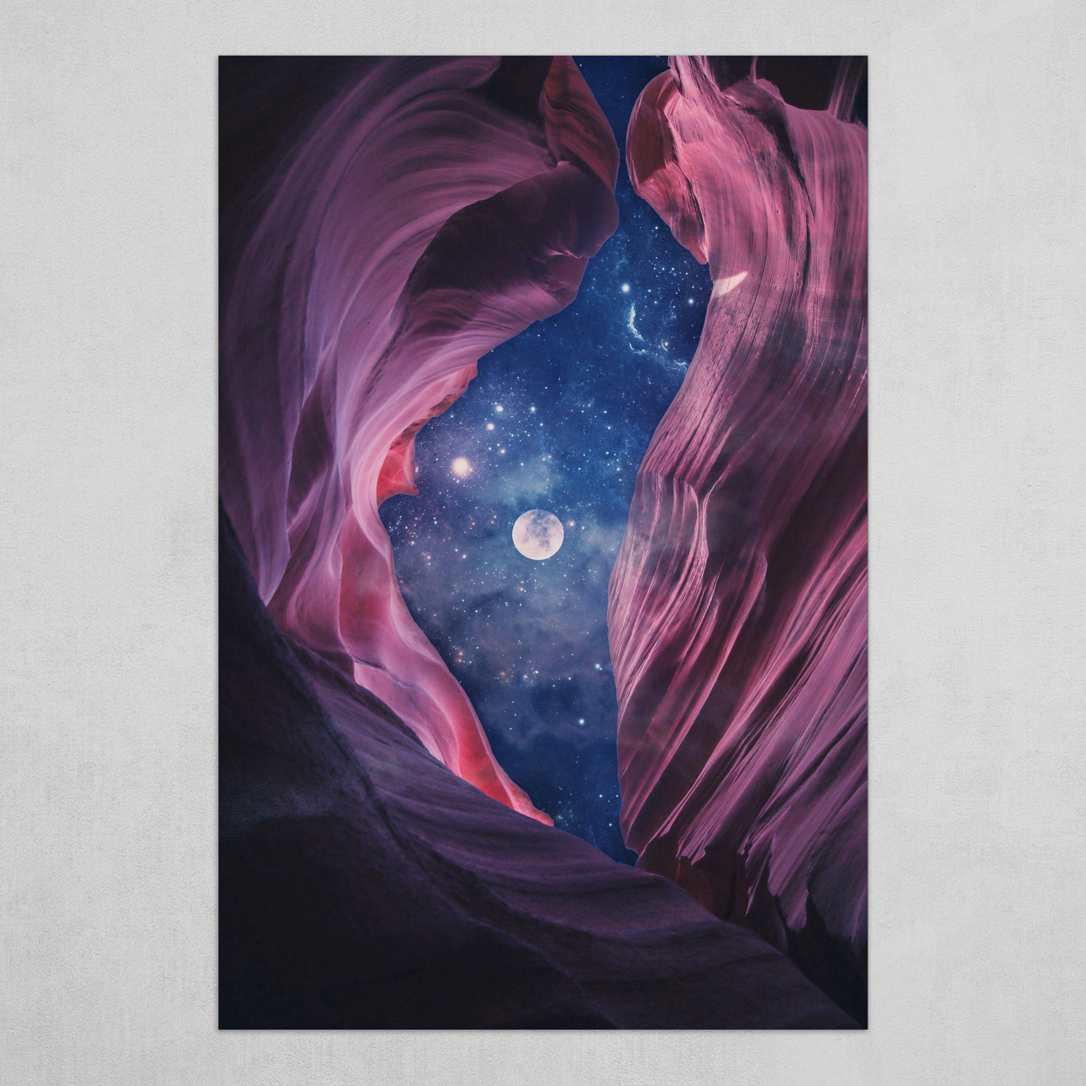 Tmarchev Grand Canyon With Space Full Moon Collage Ii