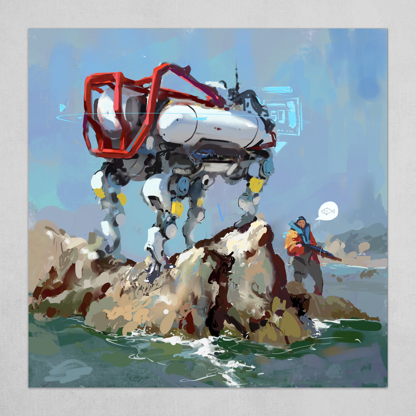 Mech + Man + Fish