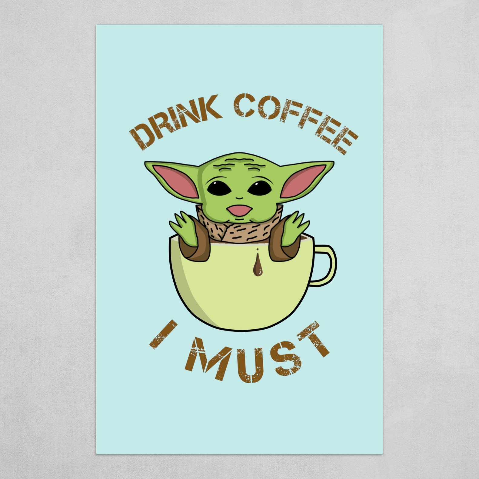 Baby Yoda, and Baby Ewok Coffee Mug by Janine Messenger - Fine Art