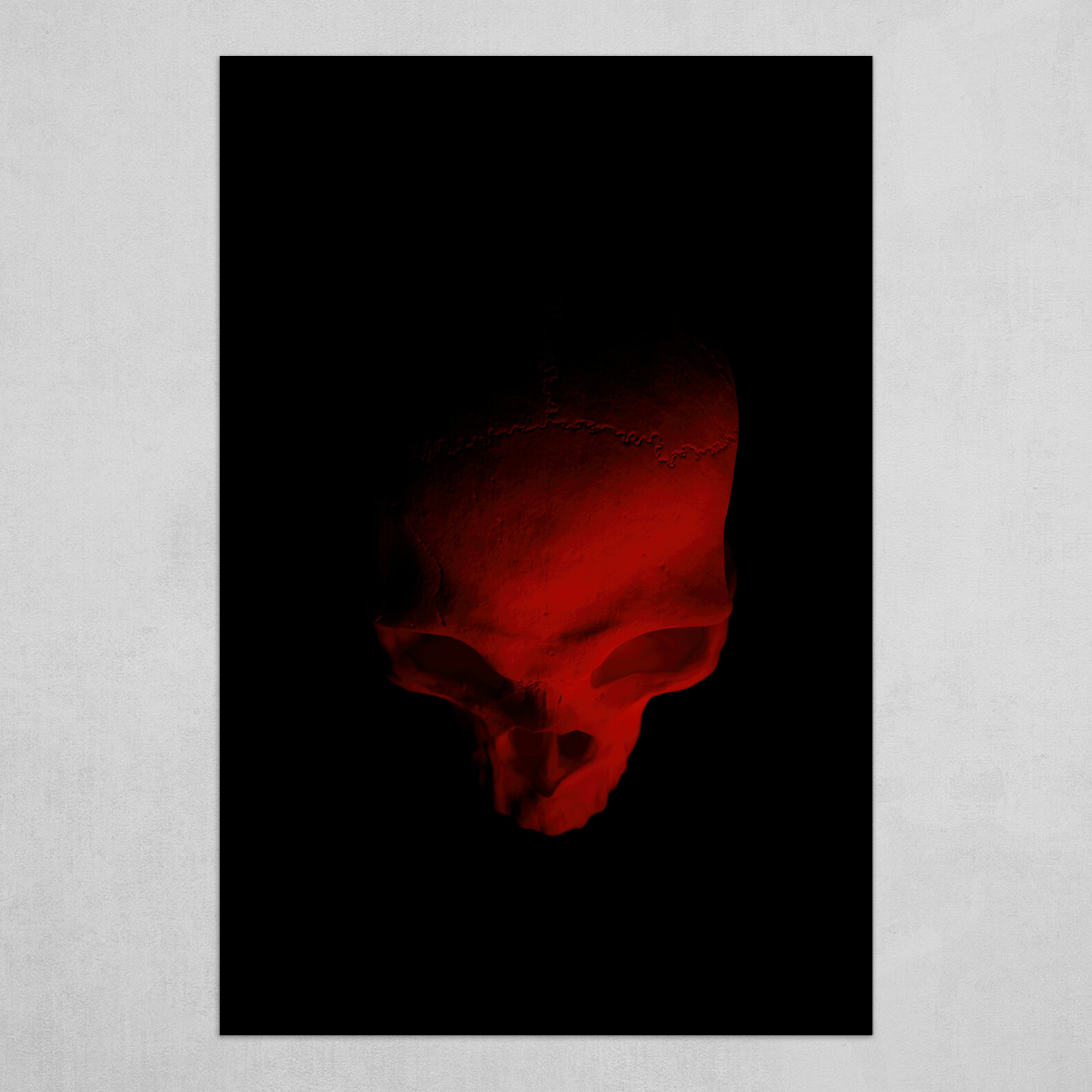 Human Skull #1 Red