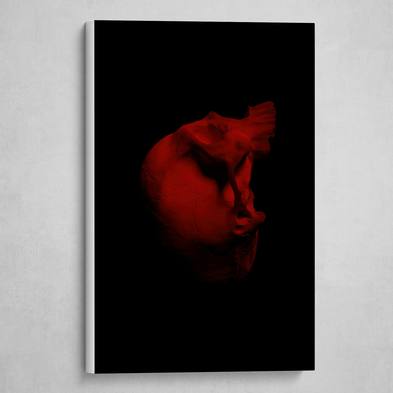 Human Skull #4 Red