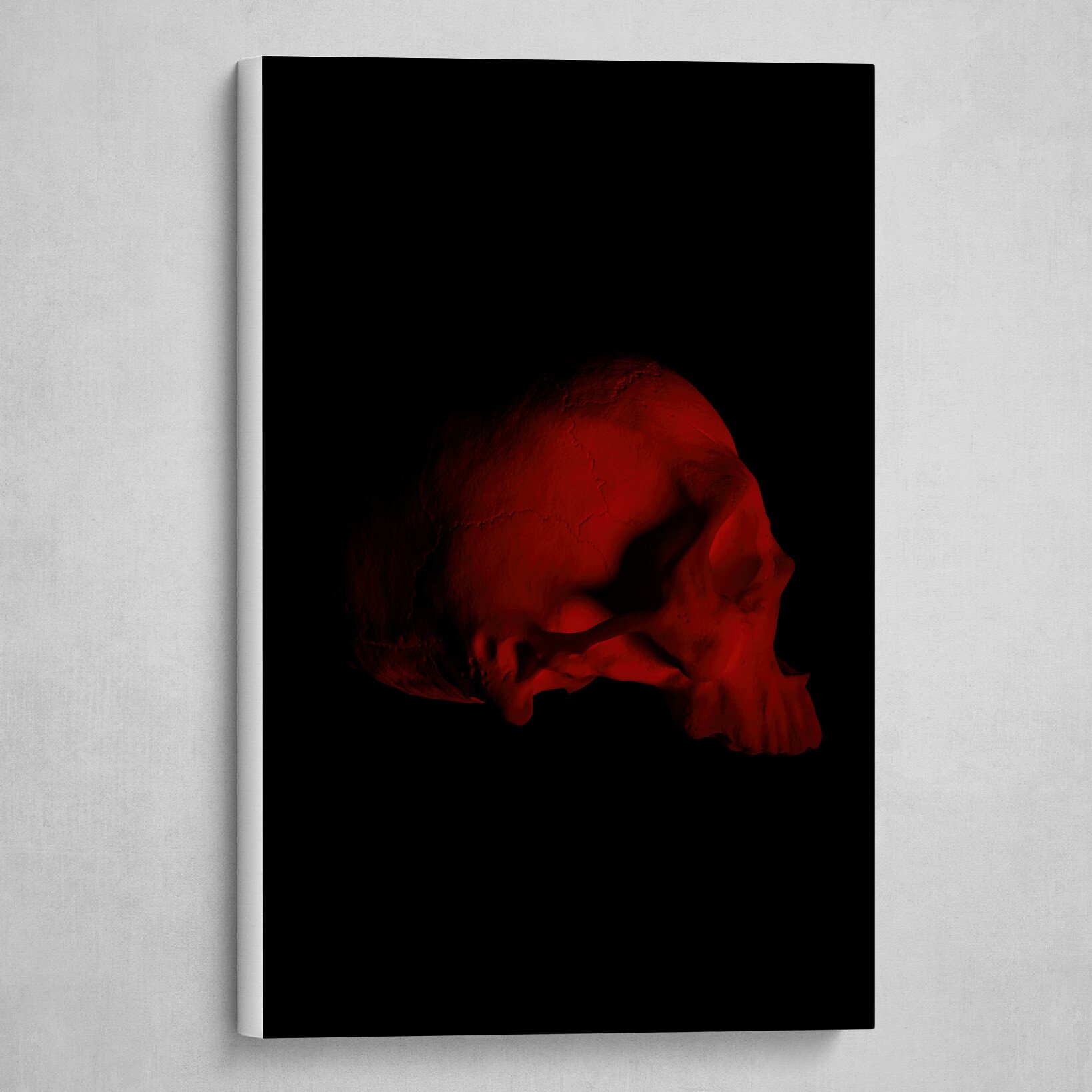 Human Skull #5 Red