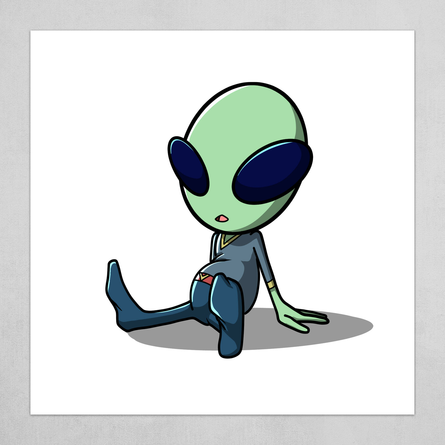 絵画 Alien Donation Alien peace road sign