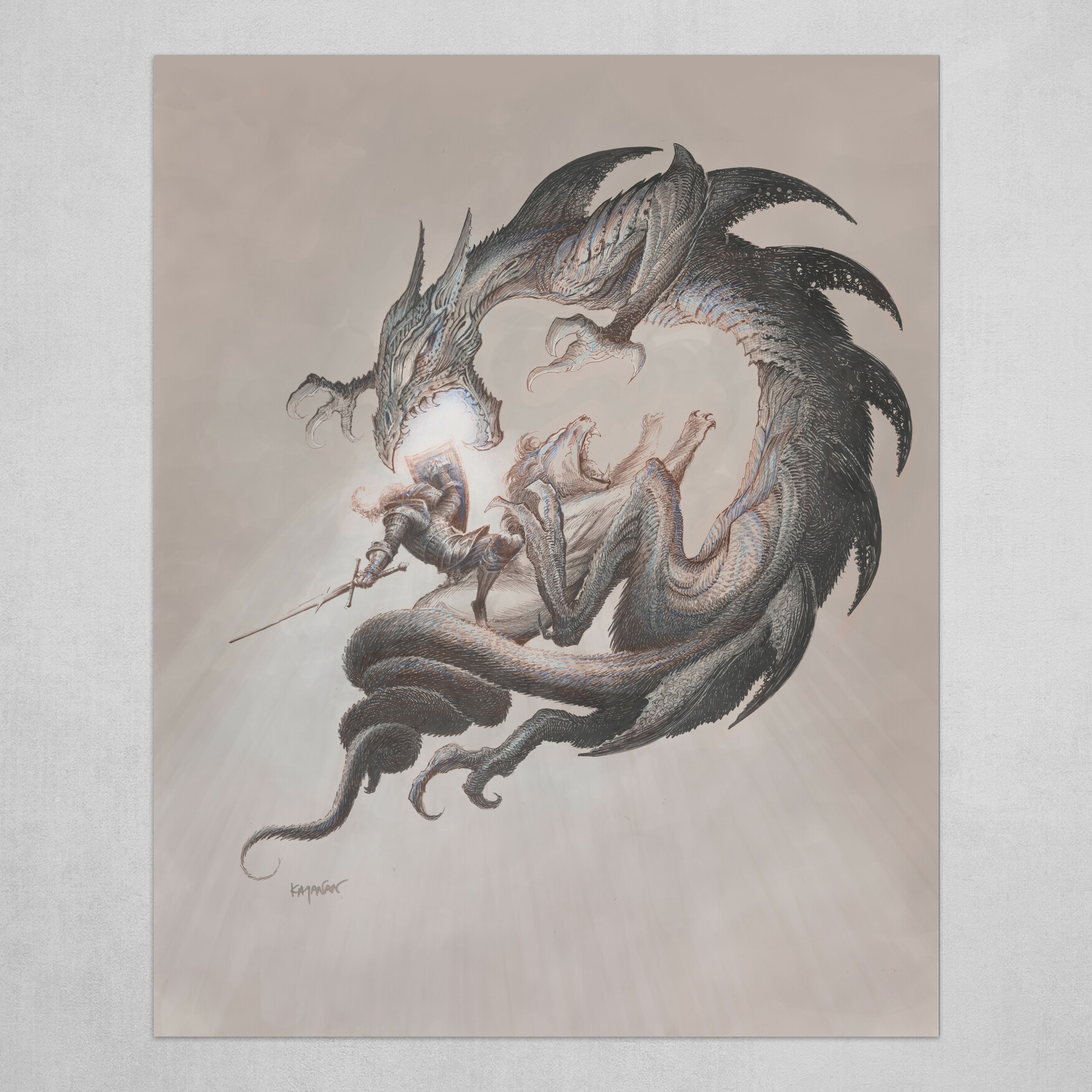 Bakunawa Dragon sepia