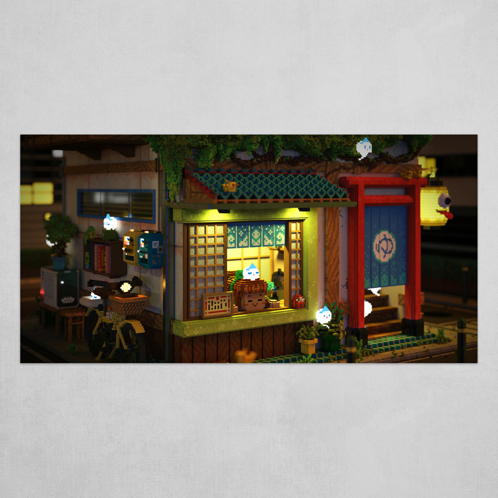 Voxel - Onsen Street - Night 05