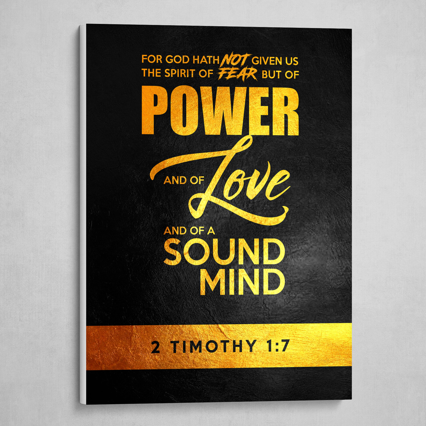 2 Timothy 1:7 Bible Verse Text Art
