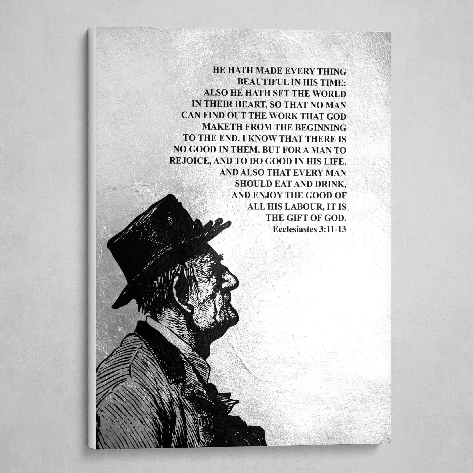 Ecclesiastes 3:11-13 Bible Verse Text Art