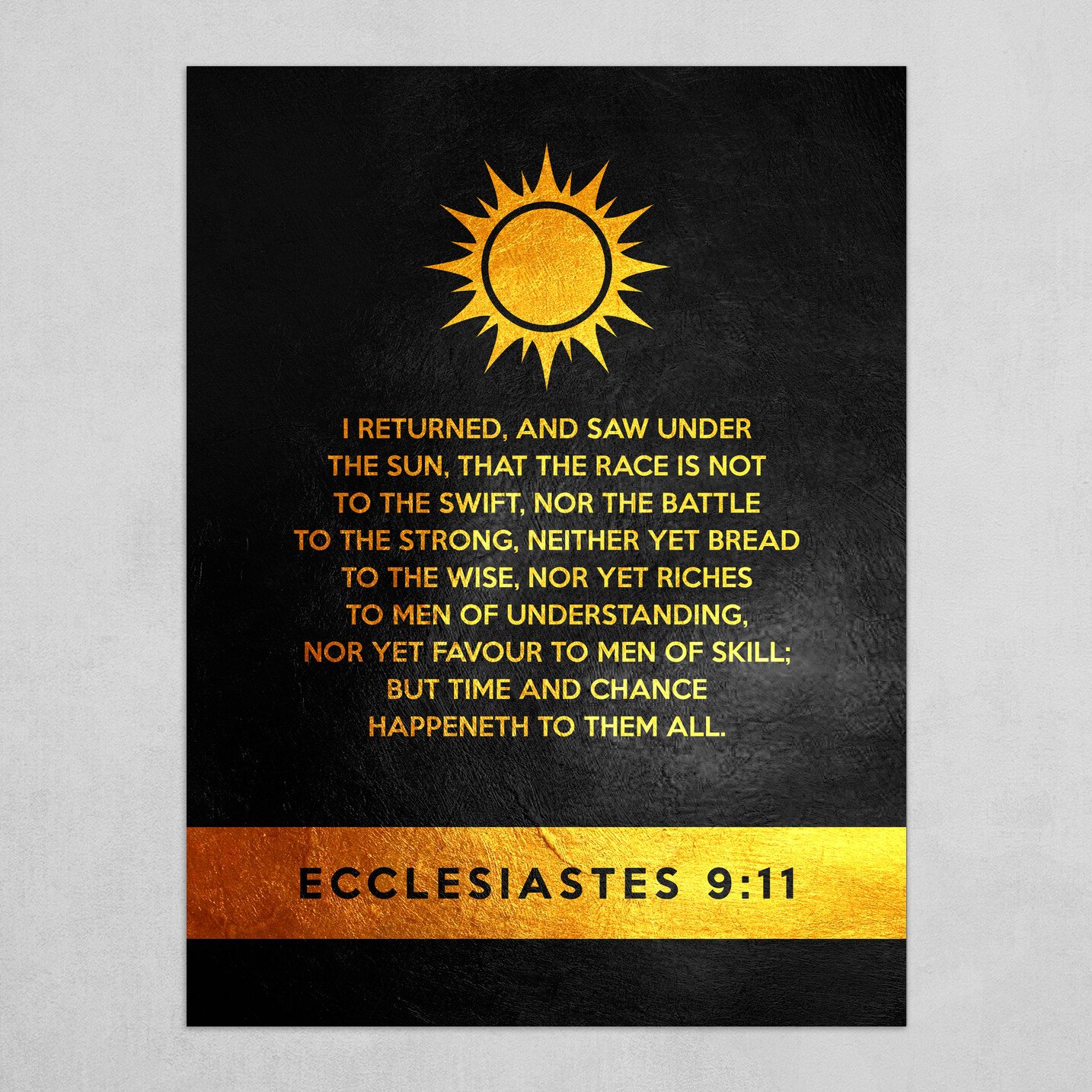 Ecclesiastes 9:11 Bible Verse Text Art
