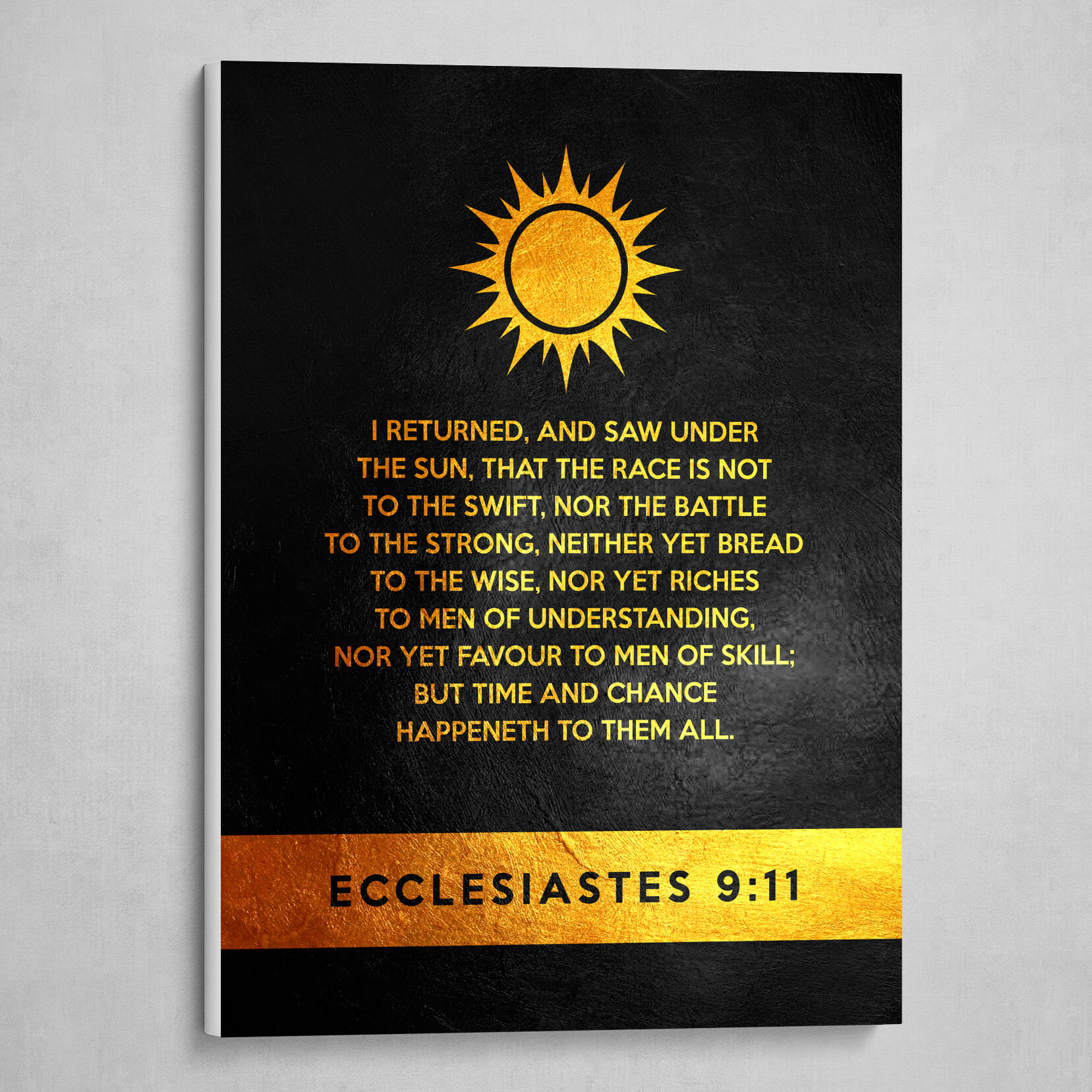 Ecclesiastes 9:11 Bible Verse Text Art