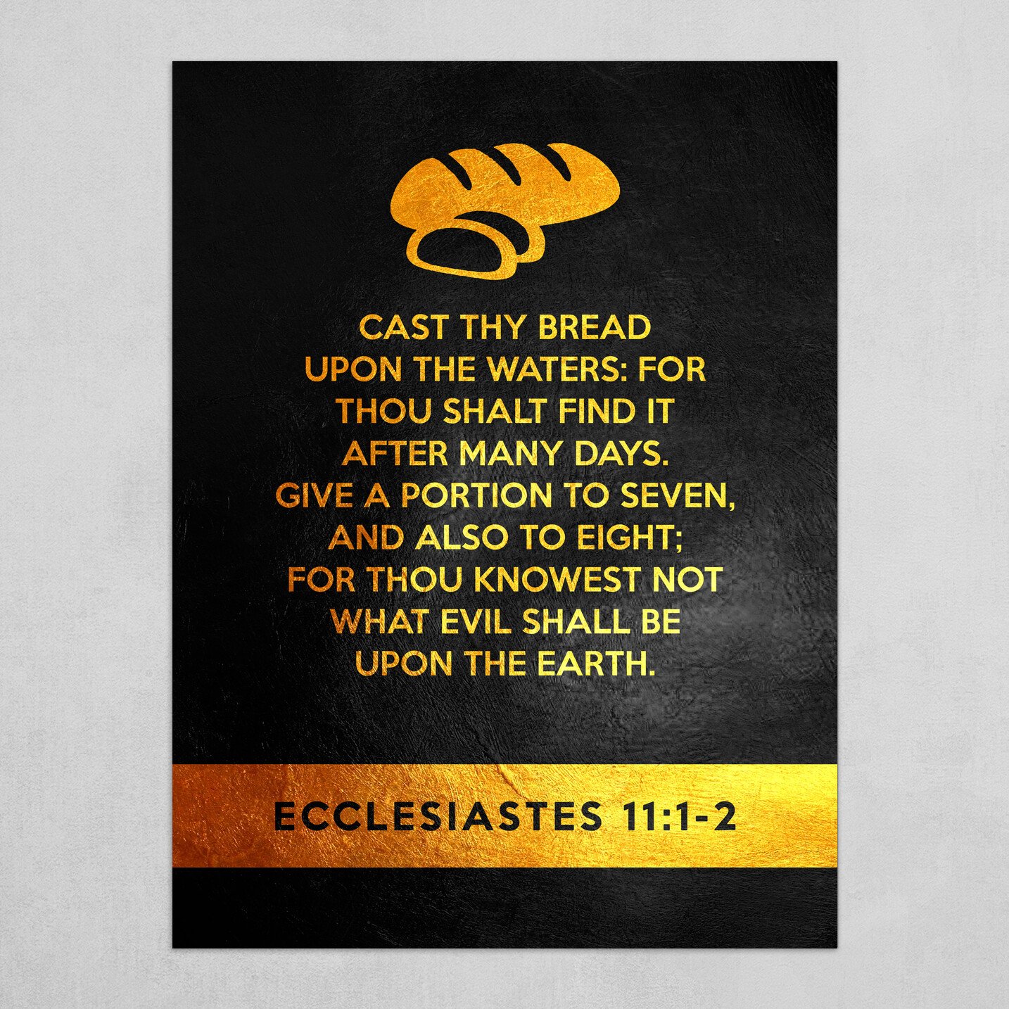 Ecclesiastes 11:1-2 Bible Verse Text Art