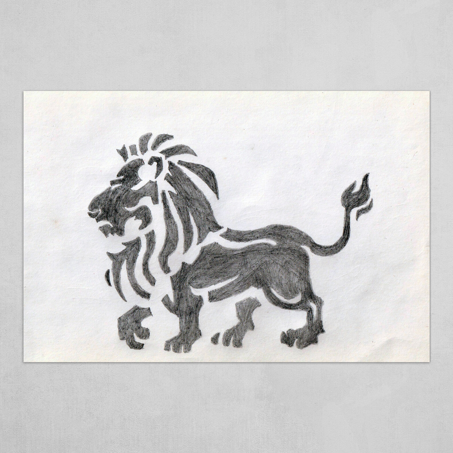 Lion Side Body Sketch
