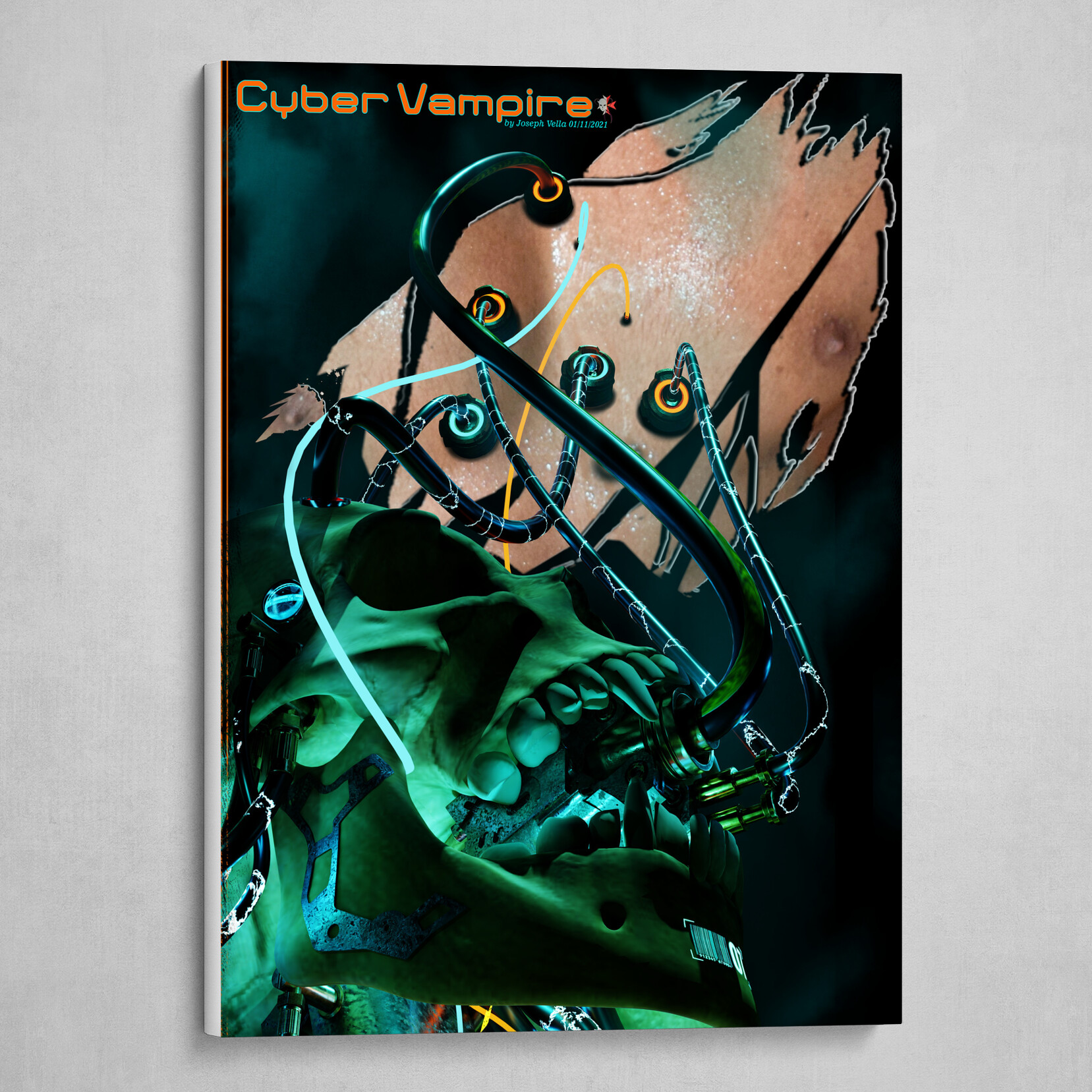 Cyber Vampire Skull
