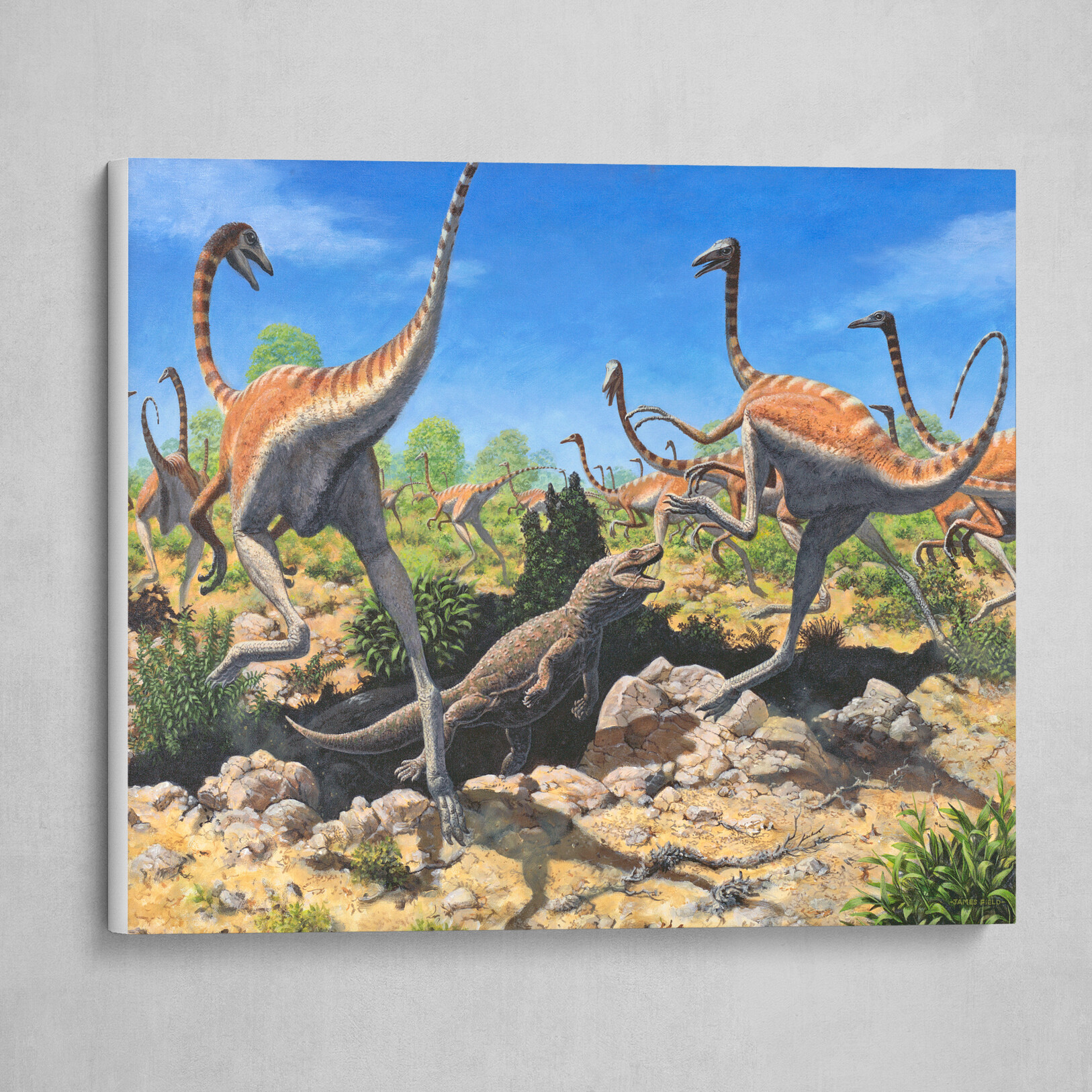 James Field's Palaeosaniwa and Ornithomimus