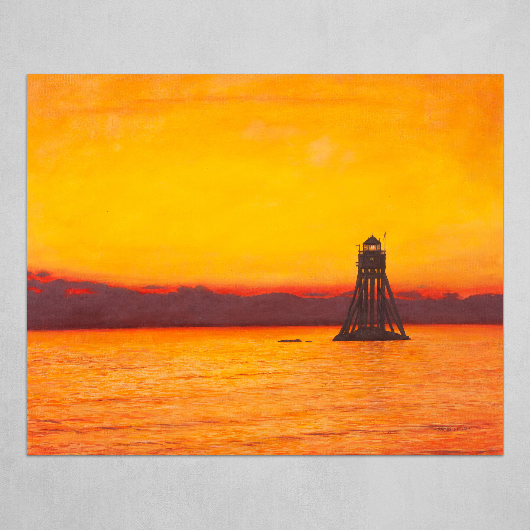 James Field's Calm Sunrise Smalls Lighthouse circa 1800