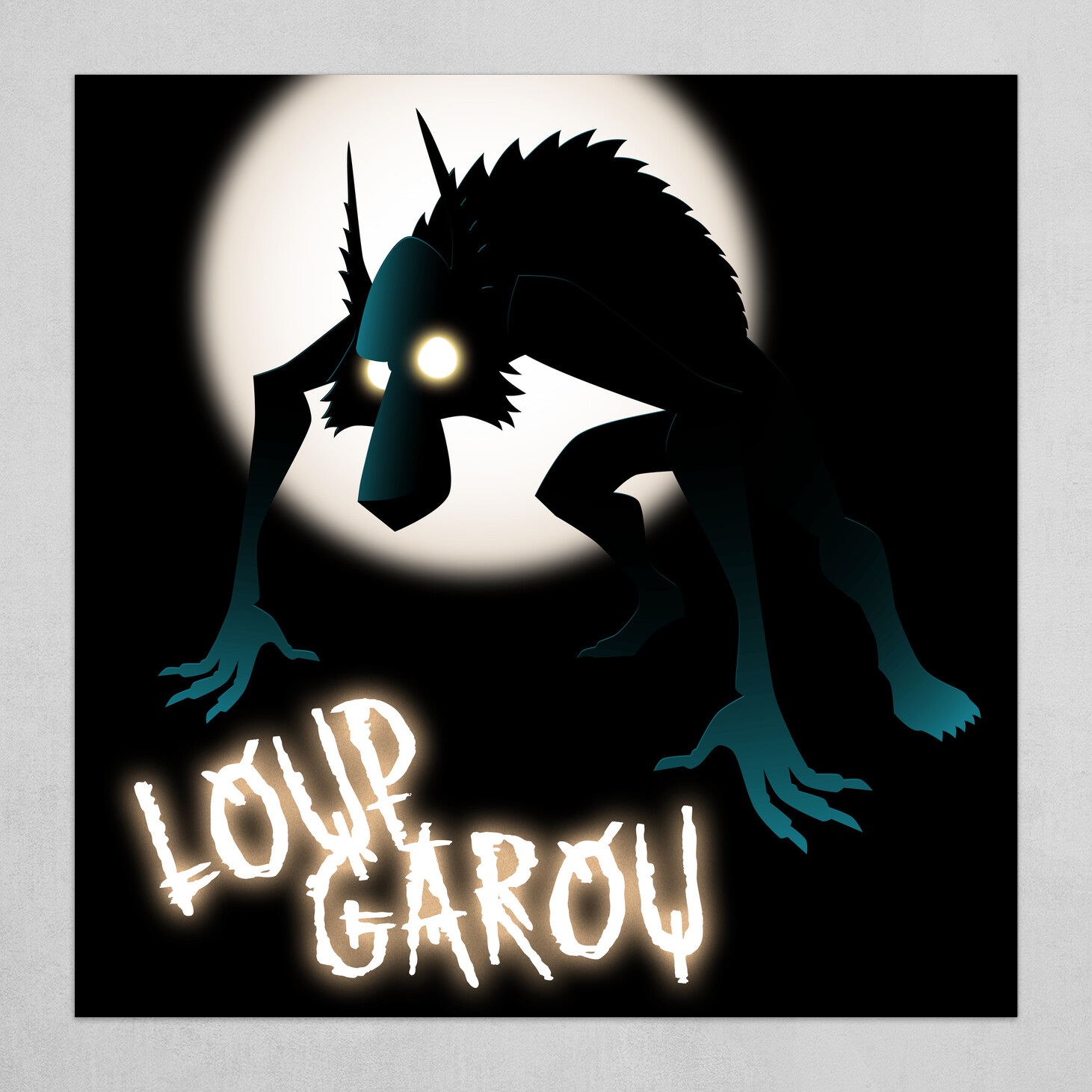 Loup Garou (Werewolf) Vector Illustration