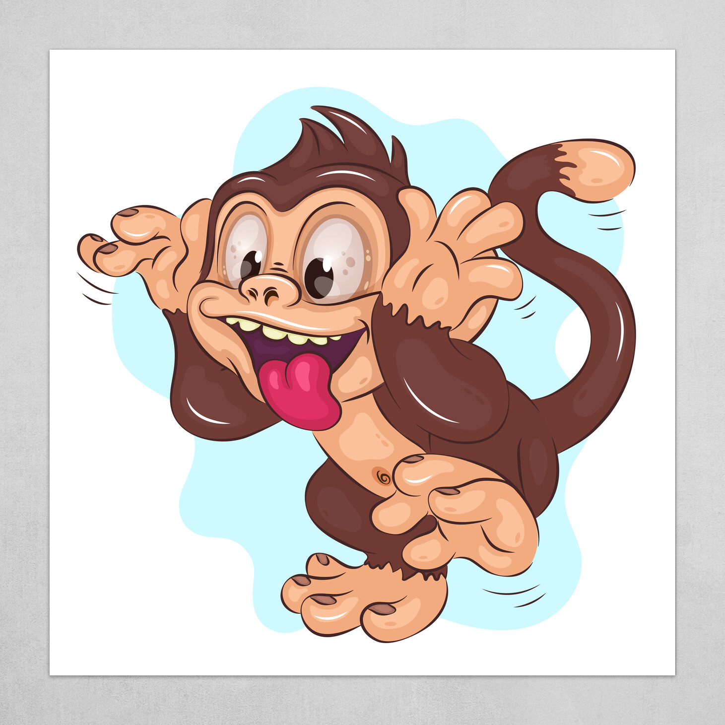 ArtStation - Grimacing Cartoon Monkey.