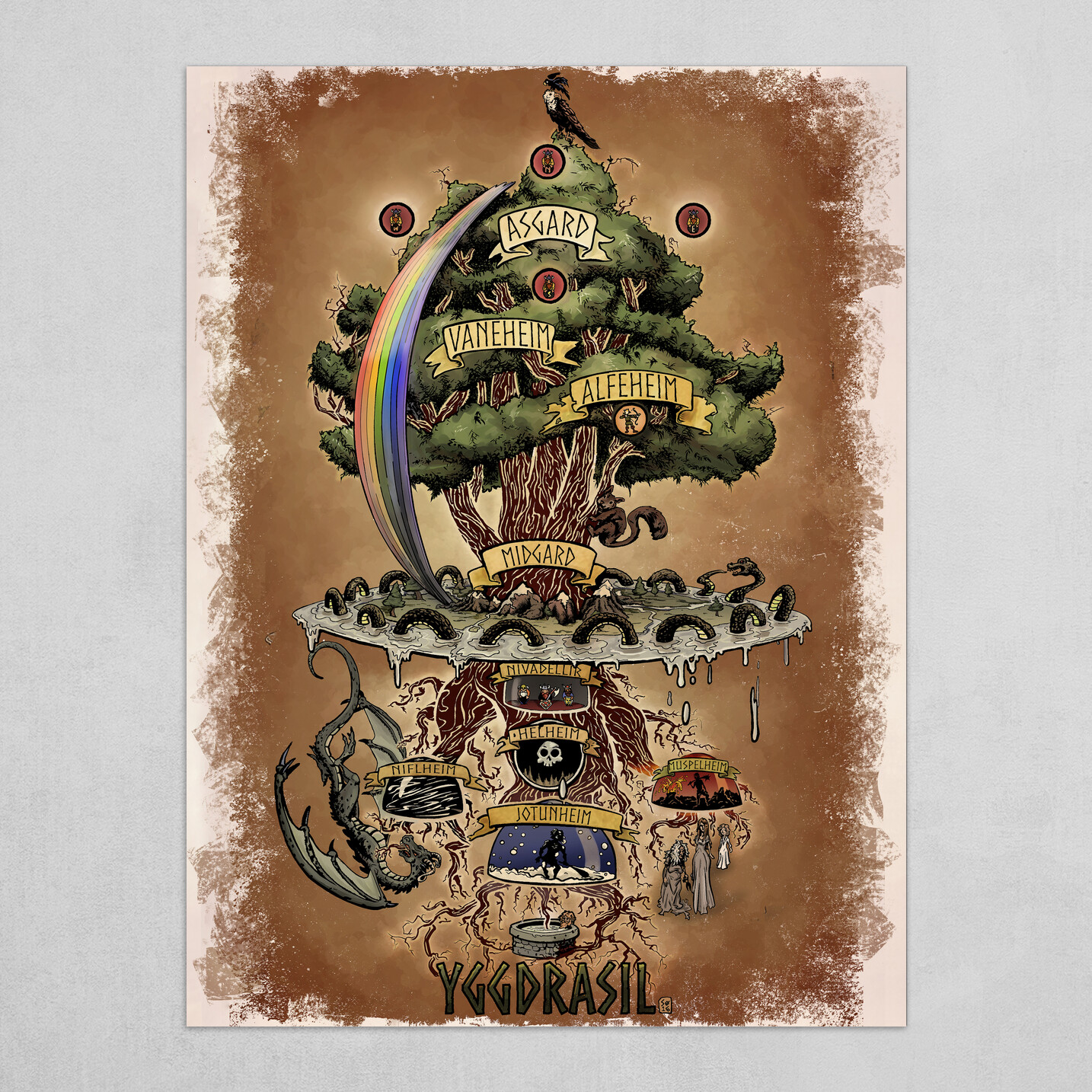 World Tree Yggdrasil Poster Print