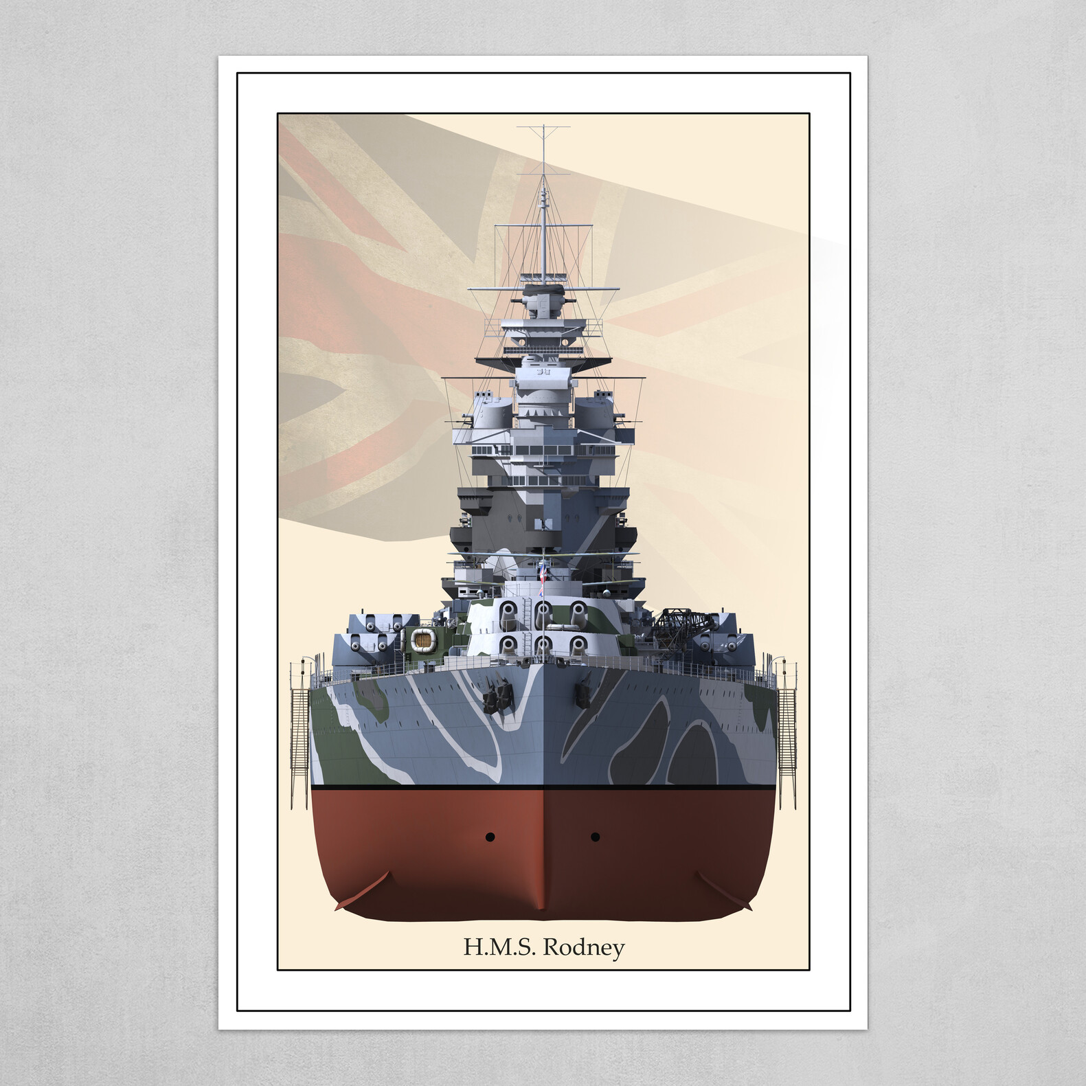 HMS Rodney - front view