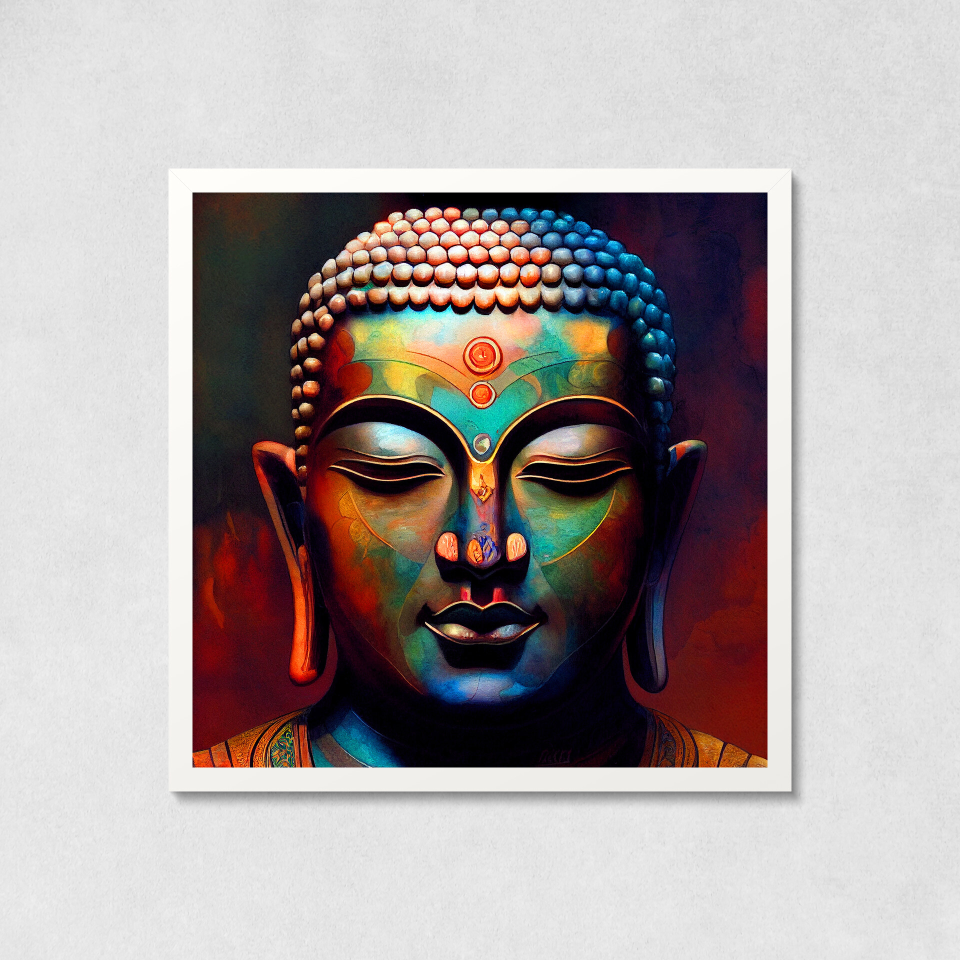 Buddha canvas oil paintings contemporary knife art - Custom Bollywood  Posters Studio