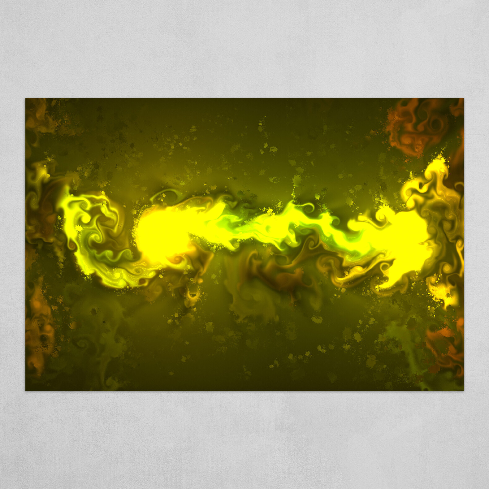 Yellow fluid abstract