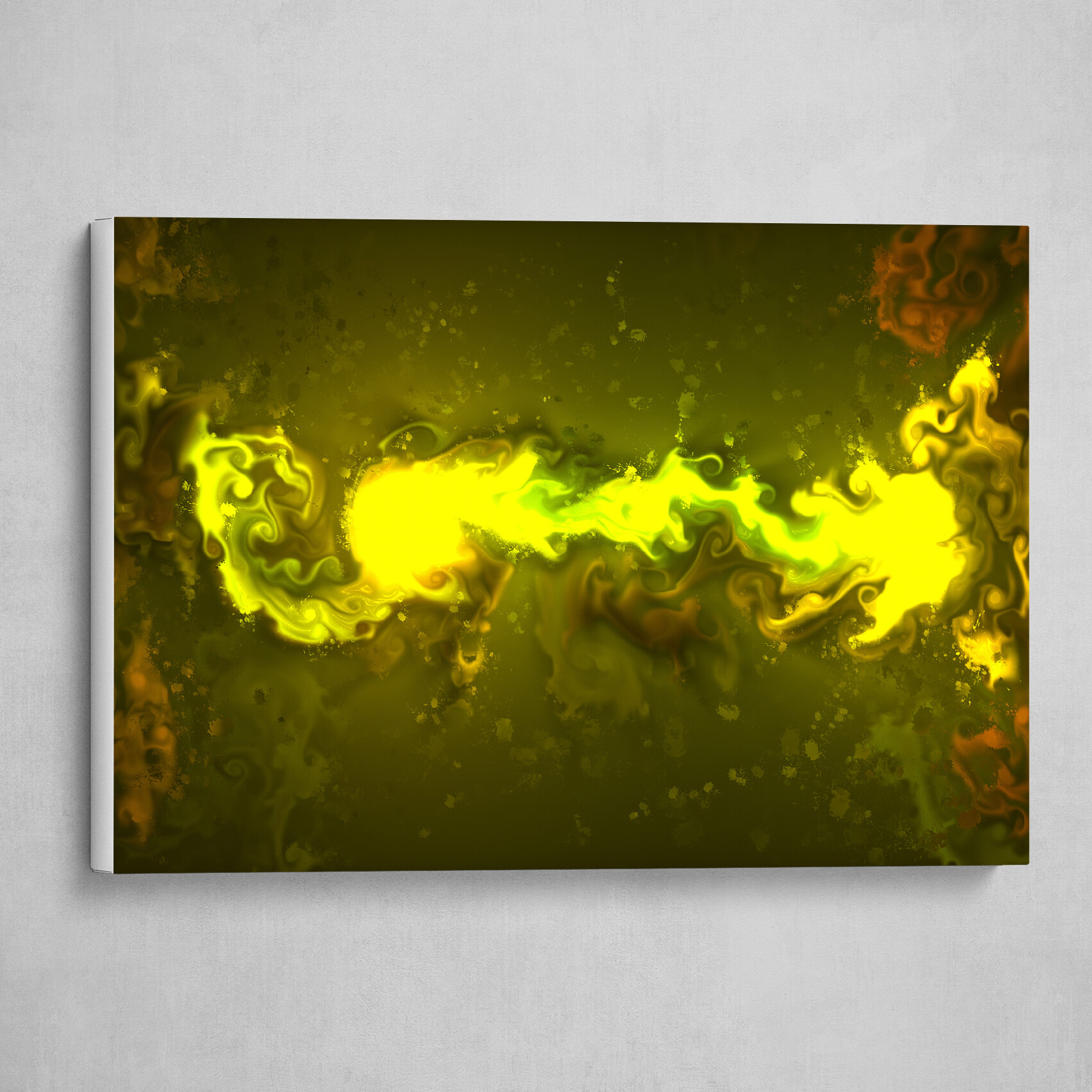 Yellow fluid abstract