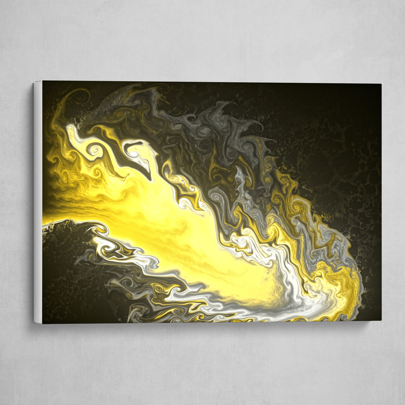 Black and Gold fluid pour abstract art 2
