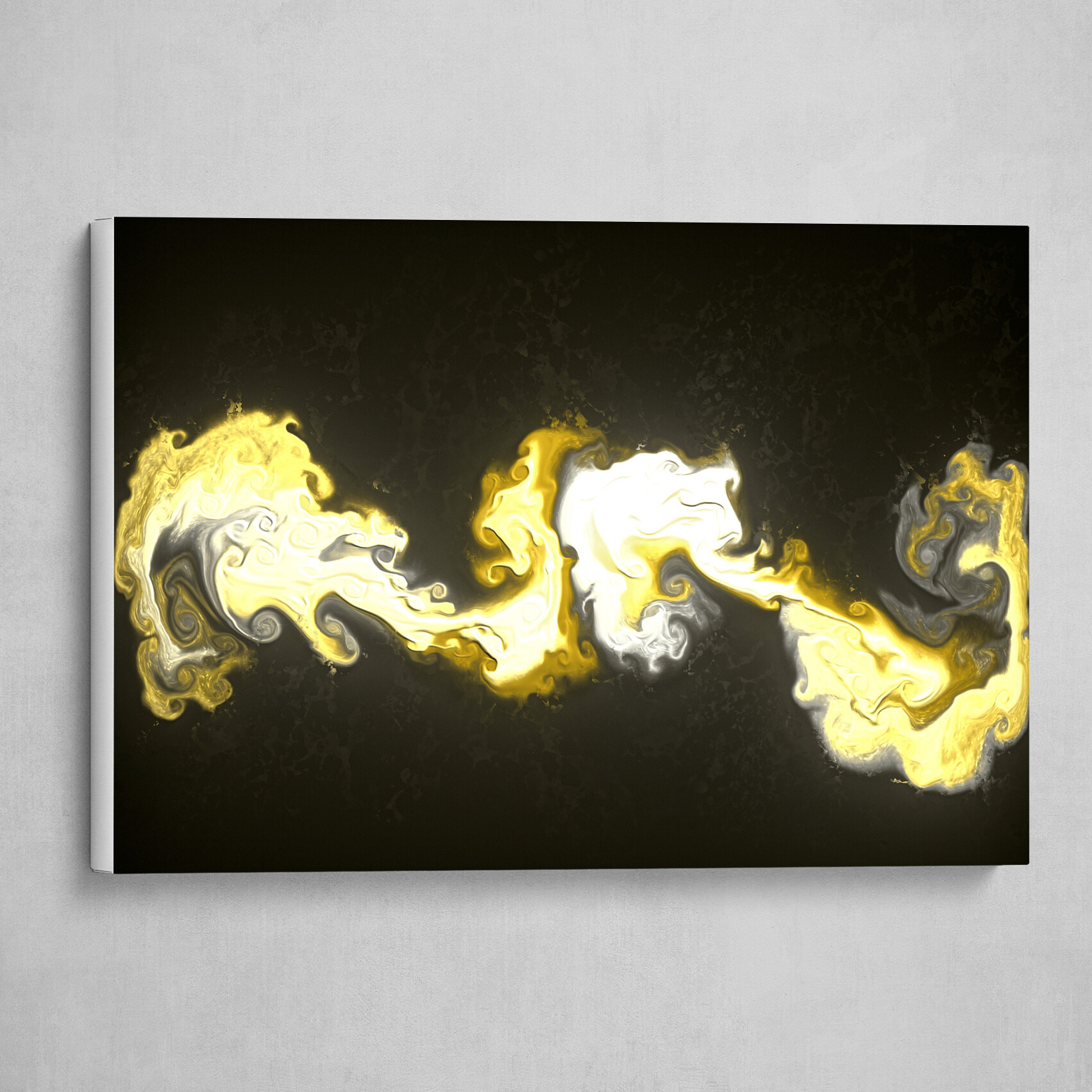 Black and Gold fluid pour abstract art 6