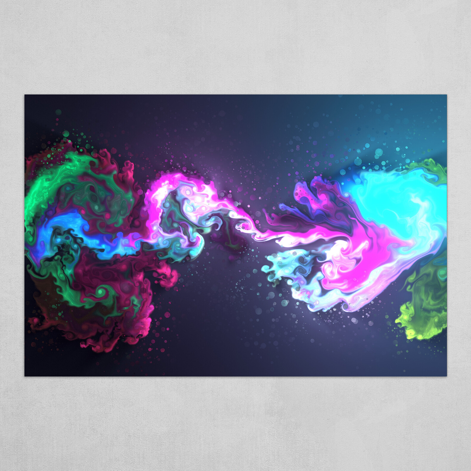 Colorful fluid pour abstract art 5