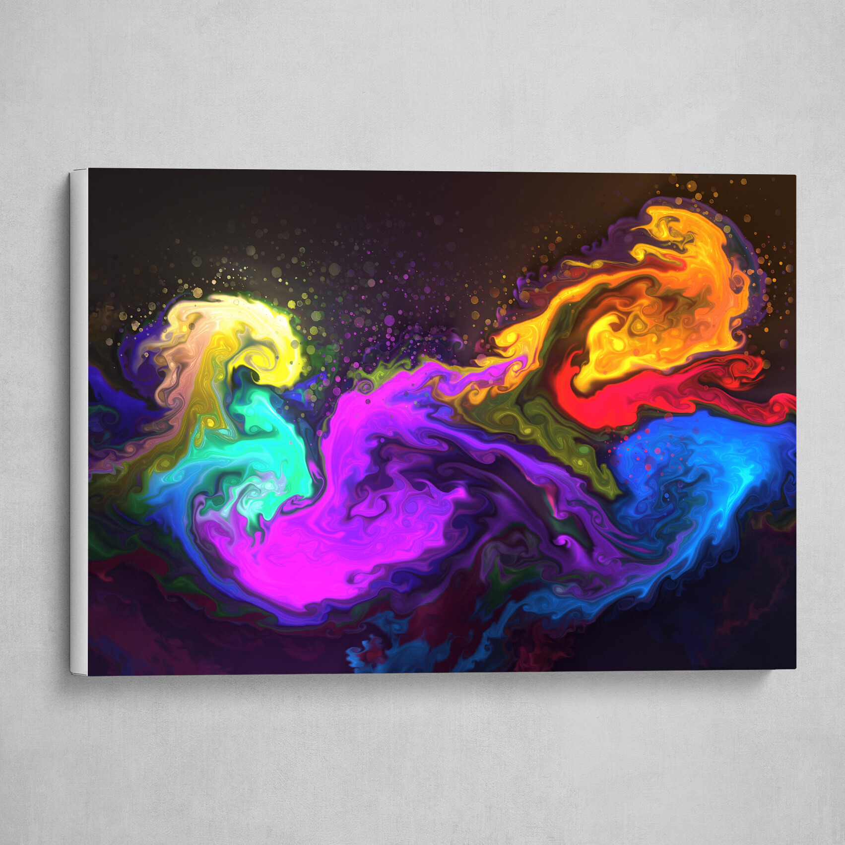 Colorful fluid pour abstract art 7