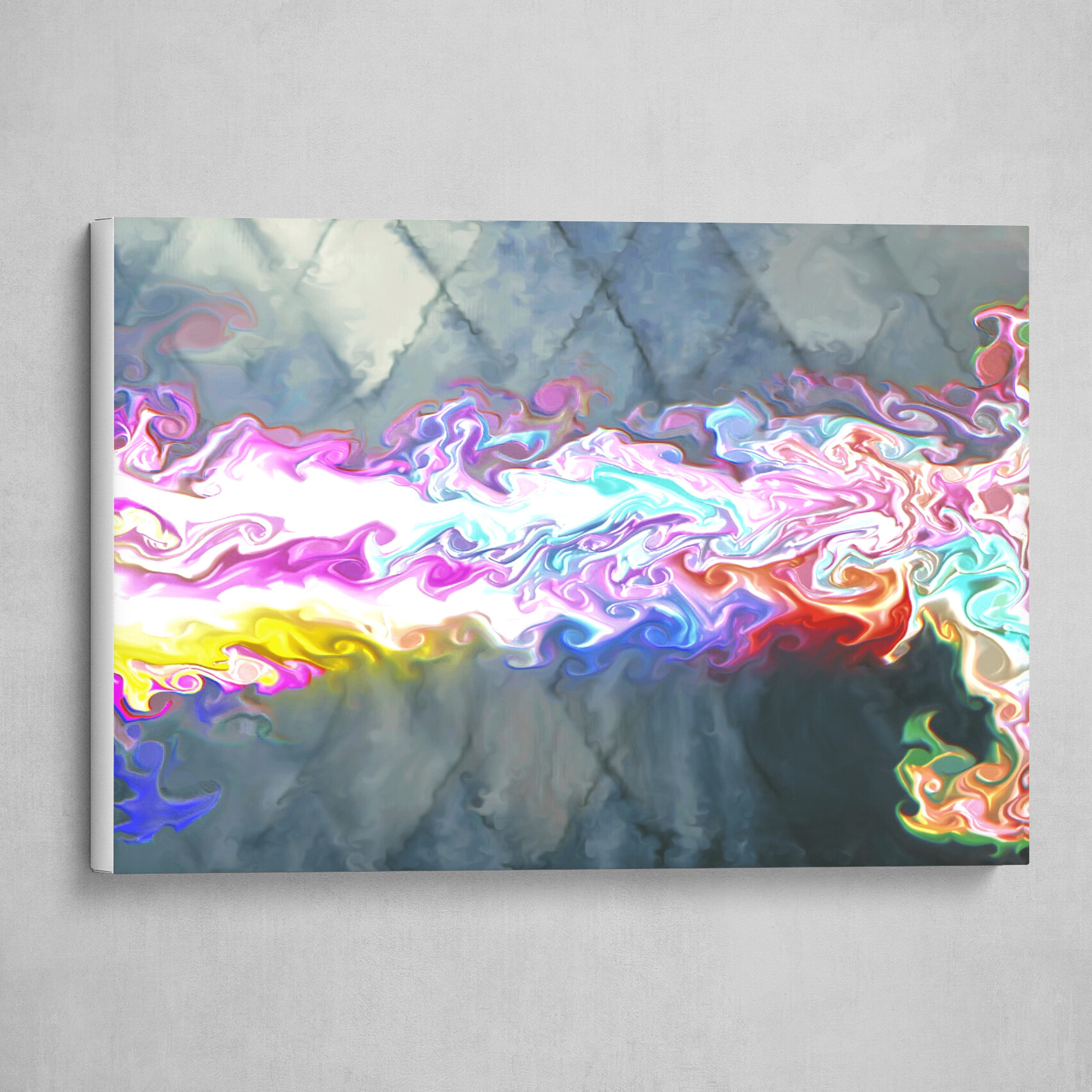 Colorful fluid pour abstract art 11
