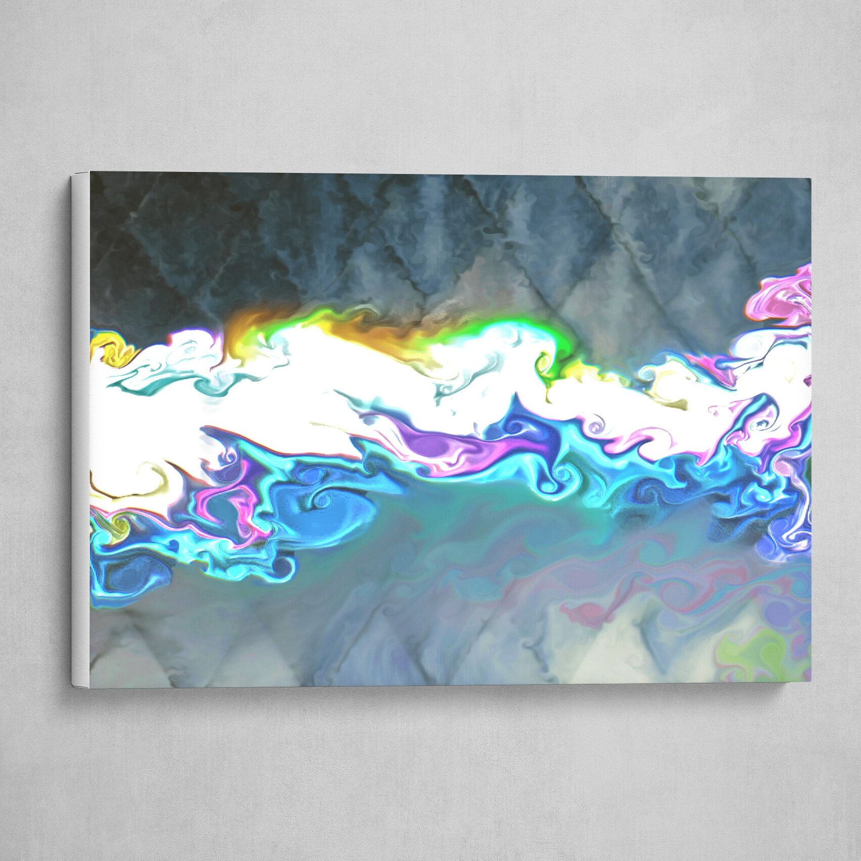 Colorful fluid pour abstract art 15
