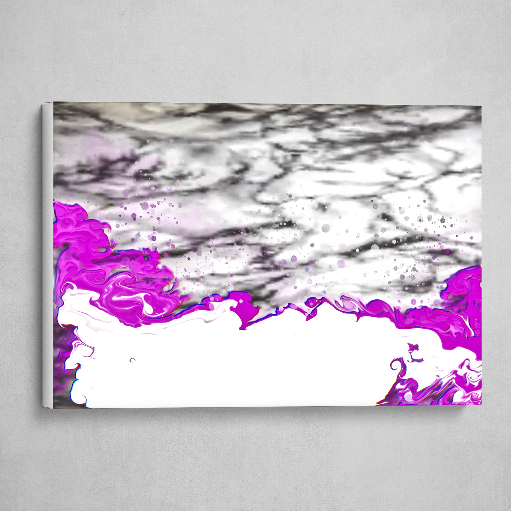 Purple and White Marble fluid pour abstract art 4