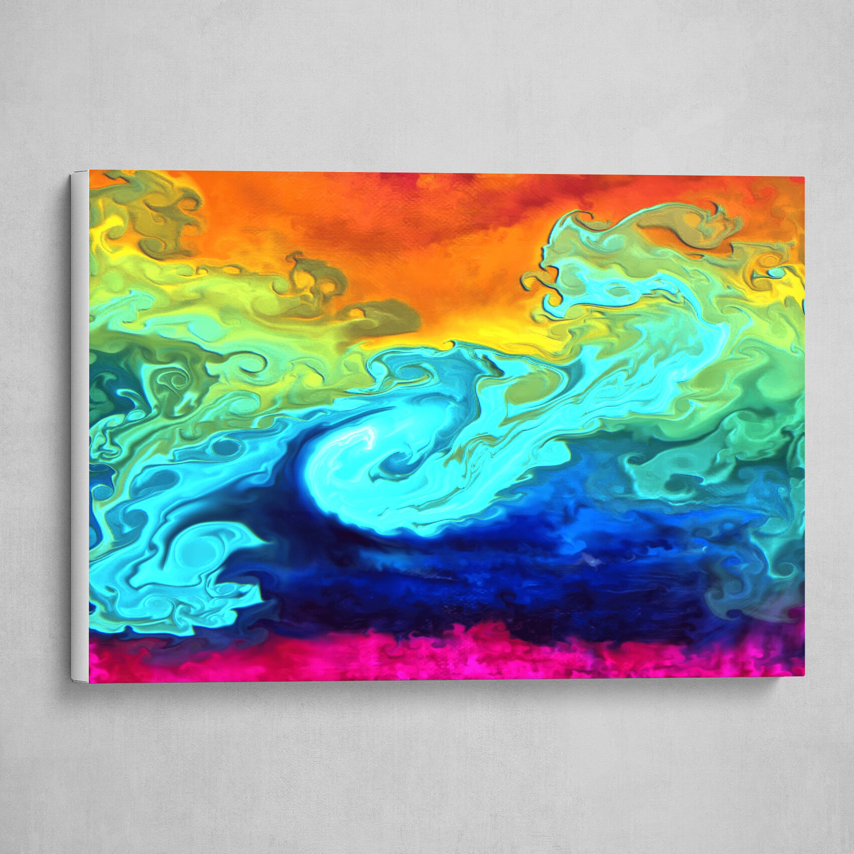 Rainbow fluid pour abstract 8