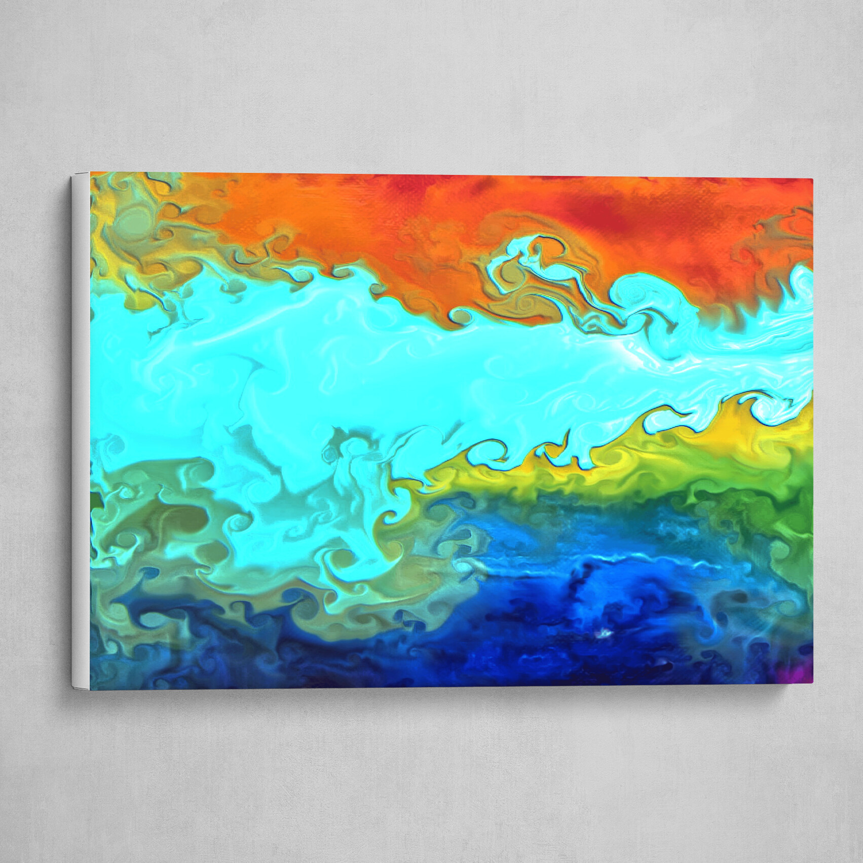 Rainbow fluid pour abstract 10