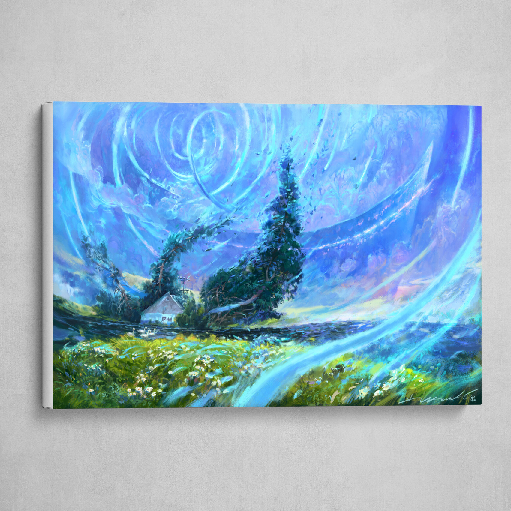 Spiraling into Serenity, Framed, Canvas and Metal prints