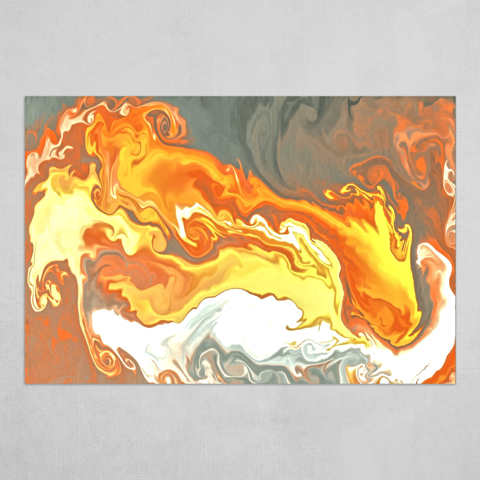 Orange Cream fluid abstract 1