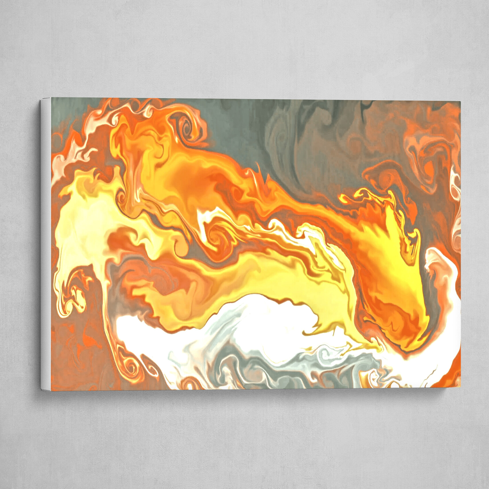 Orange Cream fluid abstract 1
