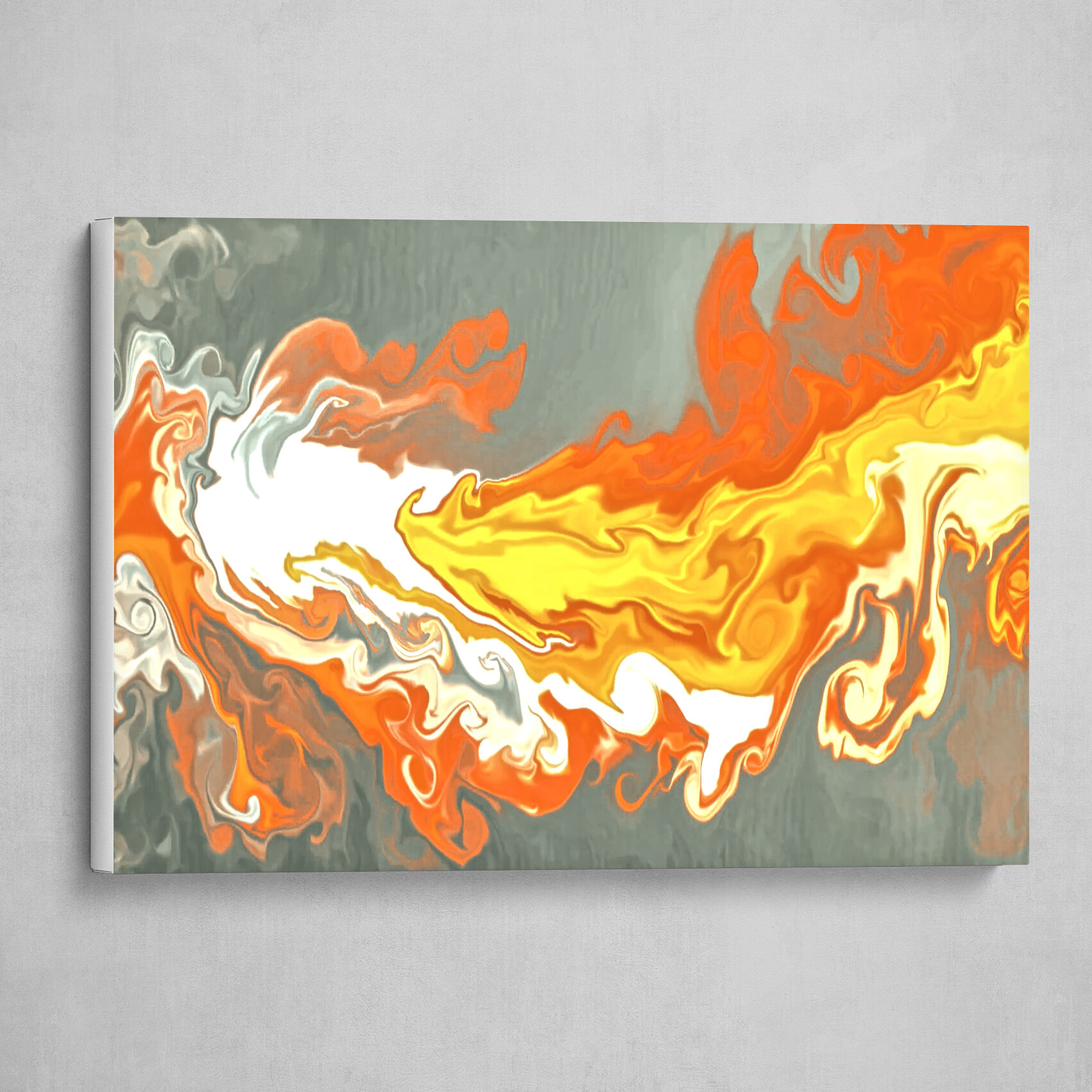 Orange Cream fluid abstract 5